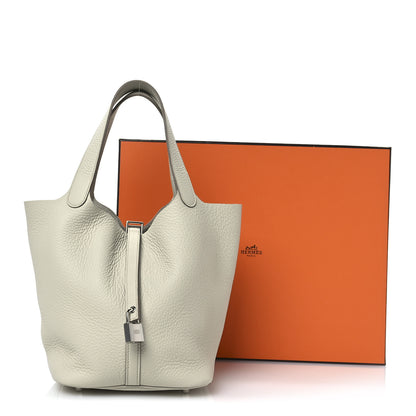 Hermes Taurillon Clemence Picotin Lock 22 MM Craie 11 of 11