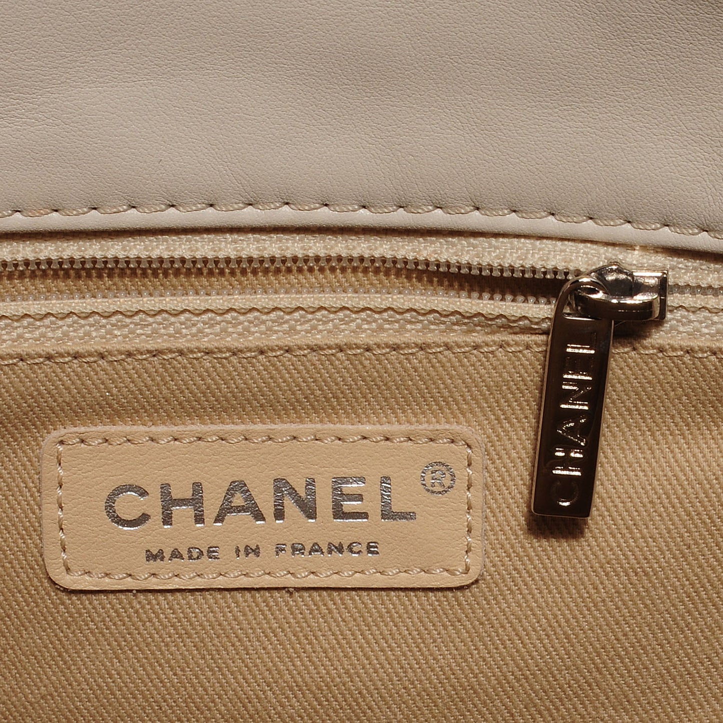 Calfskin Stitched Large Expandable Flap Bag White