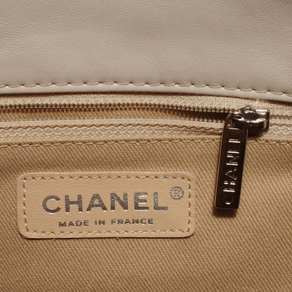 Chanel Calfskin Stitched Large Expandable Flap Bag White 5 of 8