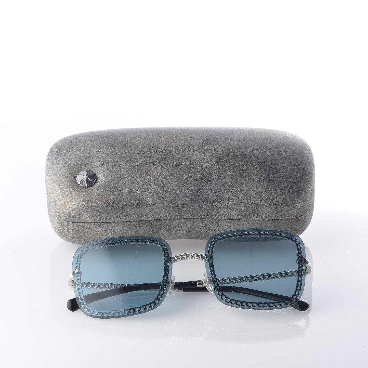 Chanel Chain Square Sunglasses 4244 Blue 8 of 8