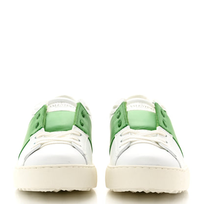 Valentino Garavani Calfskin Rockstud Untitled Open Sneakers 38.5 White Green 2 of 11