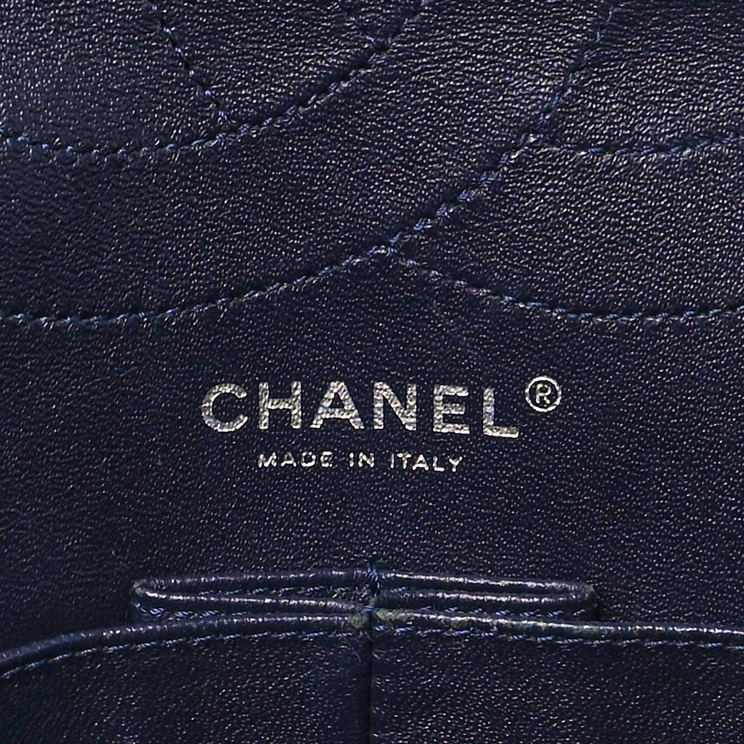 Aged Calfskin Quilted 2.55 Reissue 227 Flap Navy Blue