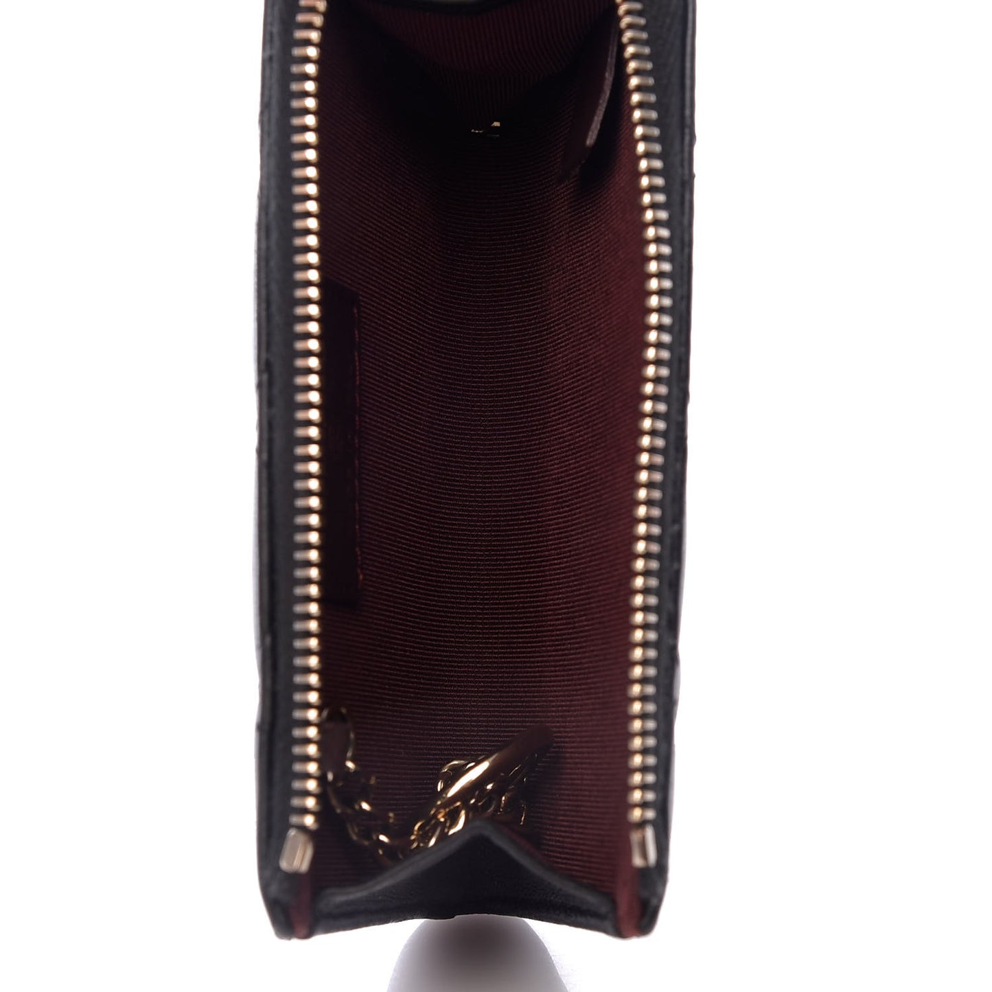 Lambskin Quilted Key Holder Case Black