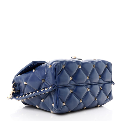 Valentino Garavani Nappa Medium Candystud Top Handle Bag Navy 4 of 11