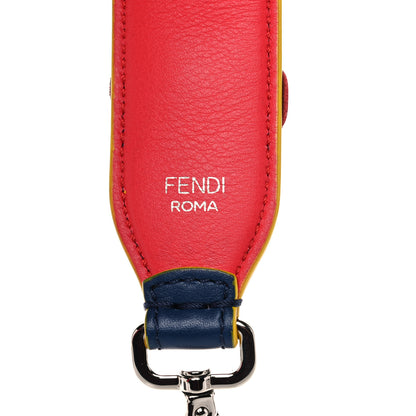 Fendi Vitello Dolce Flowerland Studded Strap You Blue Corallo Multicolor 3 of 8