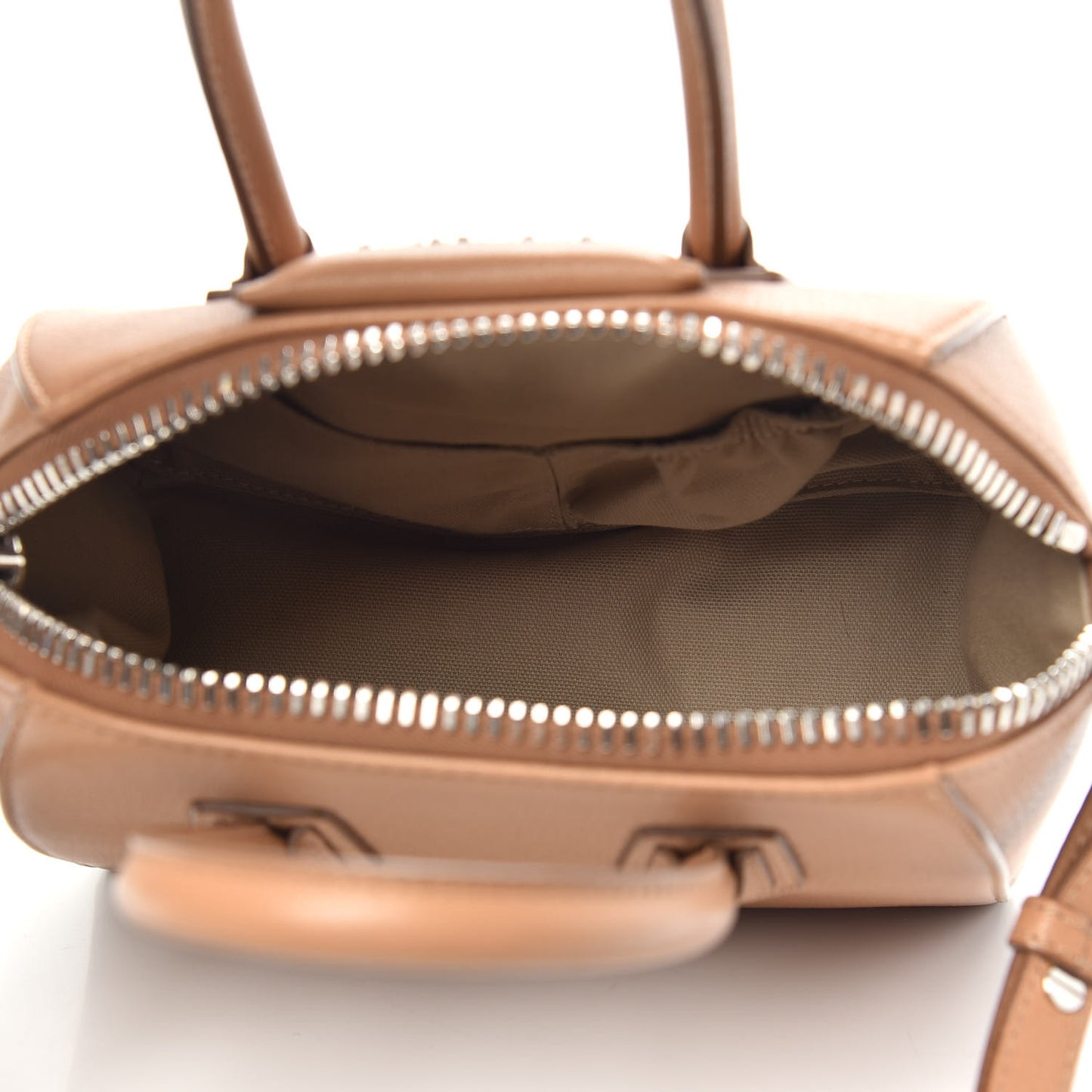 Sugar Goatskin Mini Antigona Medium Beige