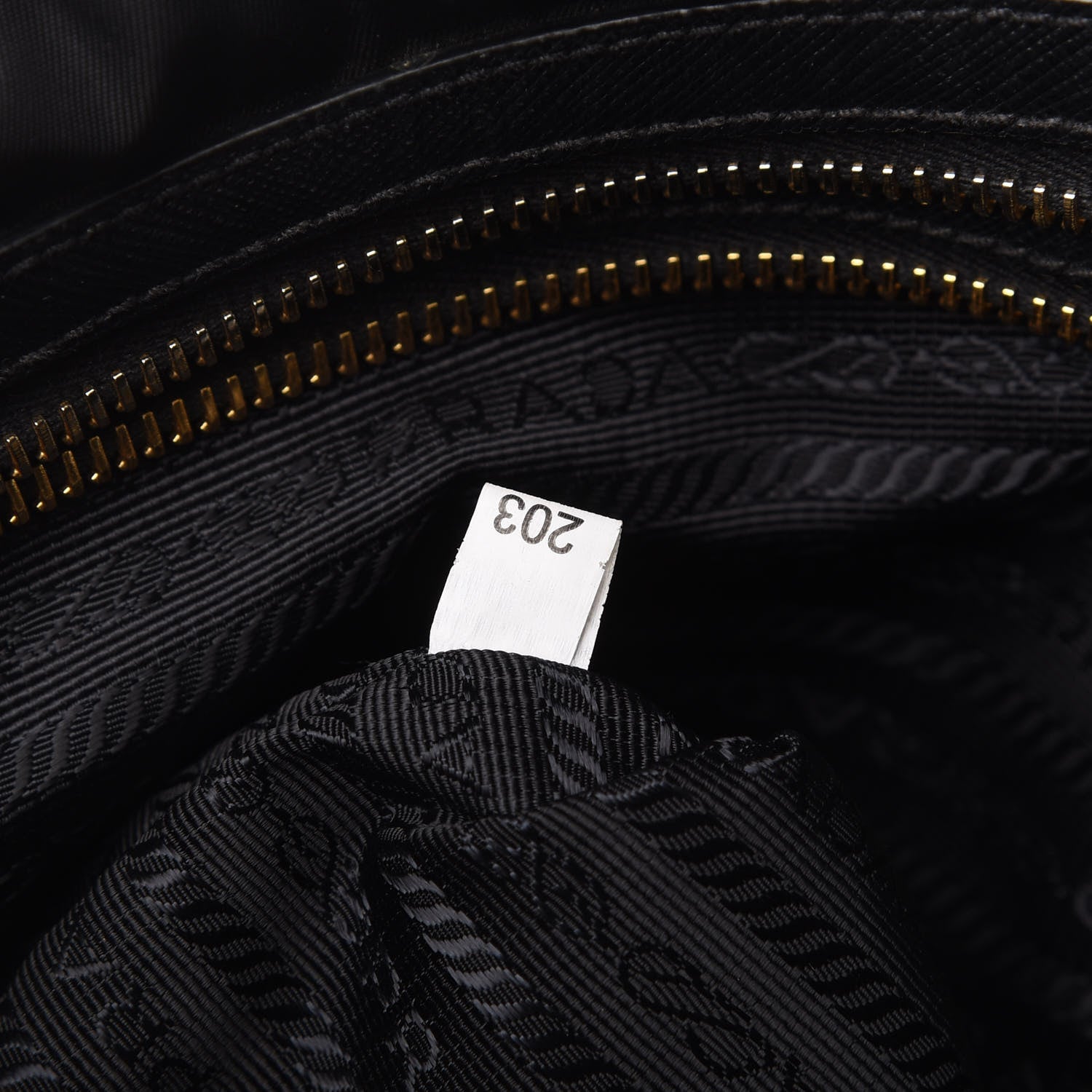 Prada Saffiano Tessuto Nylon Shopping Tote Black 9 of 10