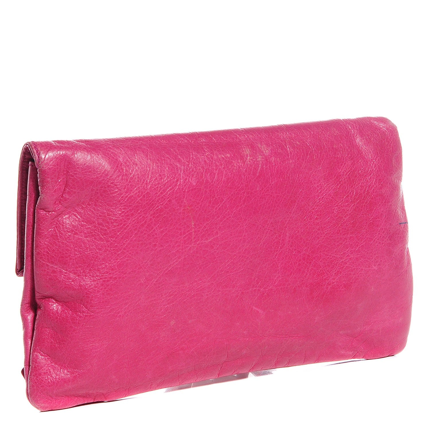 Balenciaga Agneau Giant 21 Silver Hardware Envelope Clutch Cyclamen 3 of 10