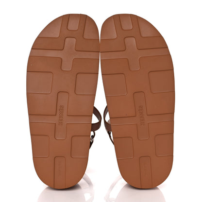 Hermes Calfskin Womens Enid Sandals 37 Naturel 5 of 9