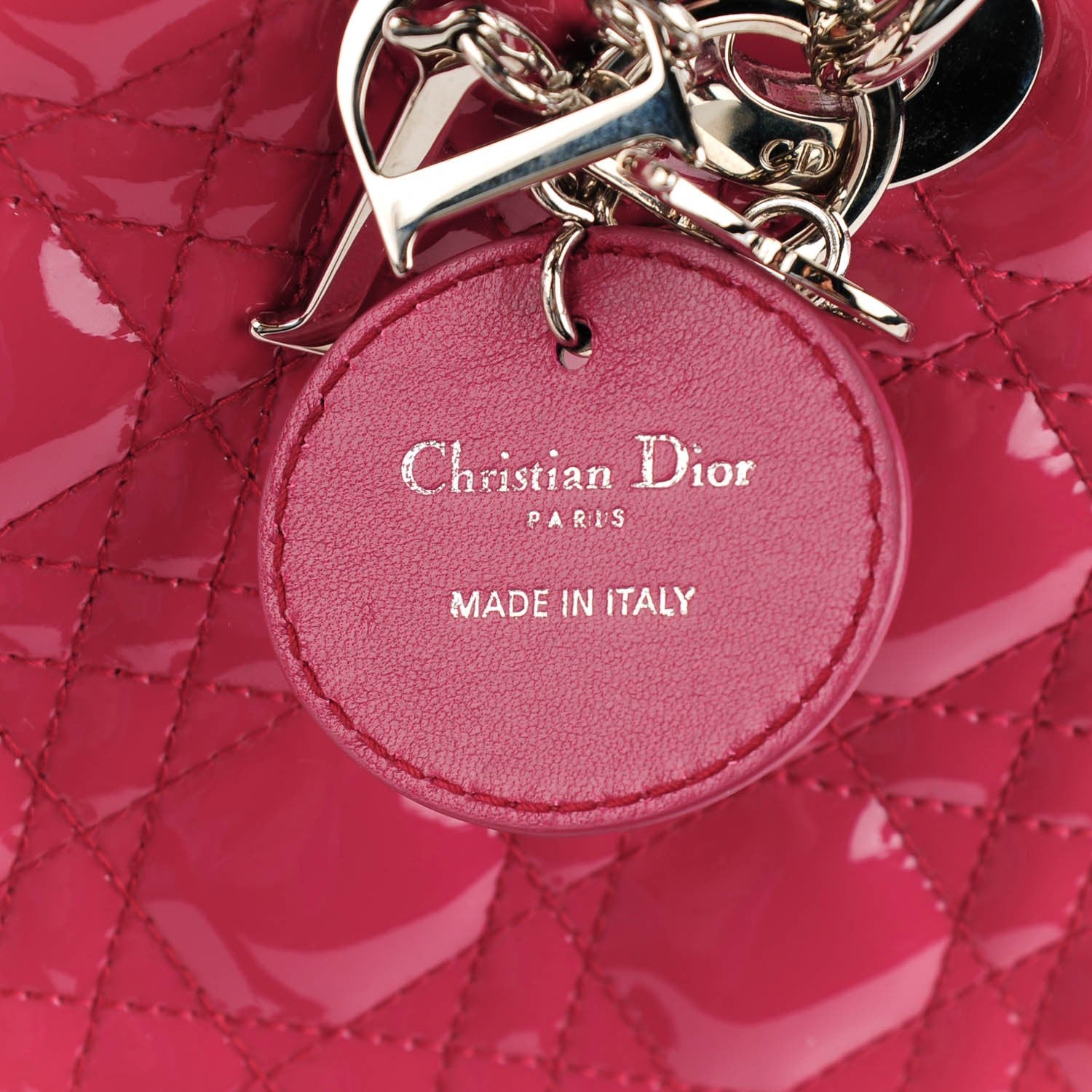 Christian Dior Patent Cannage Large Lady Dior Fuchsia 9 of 9