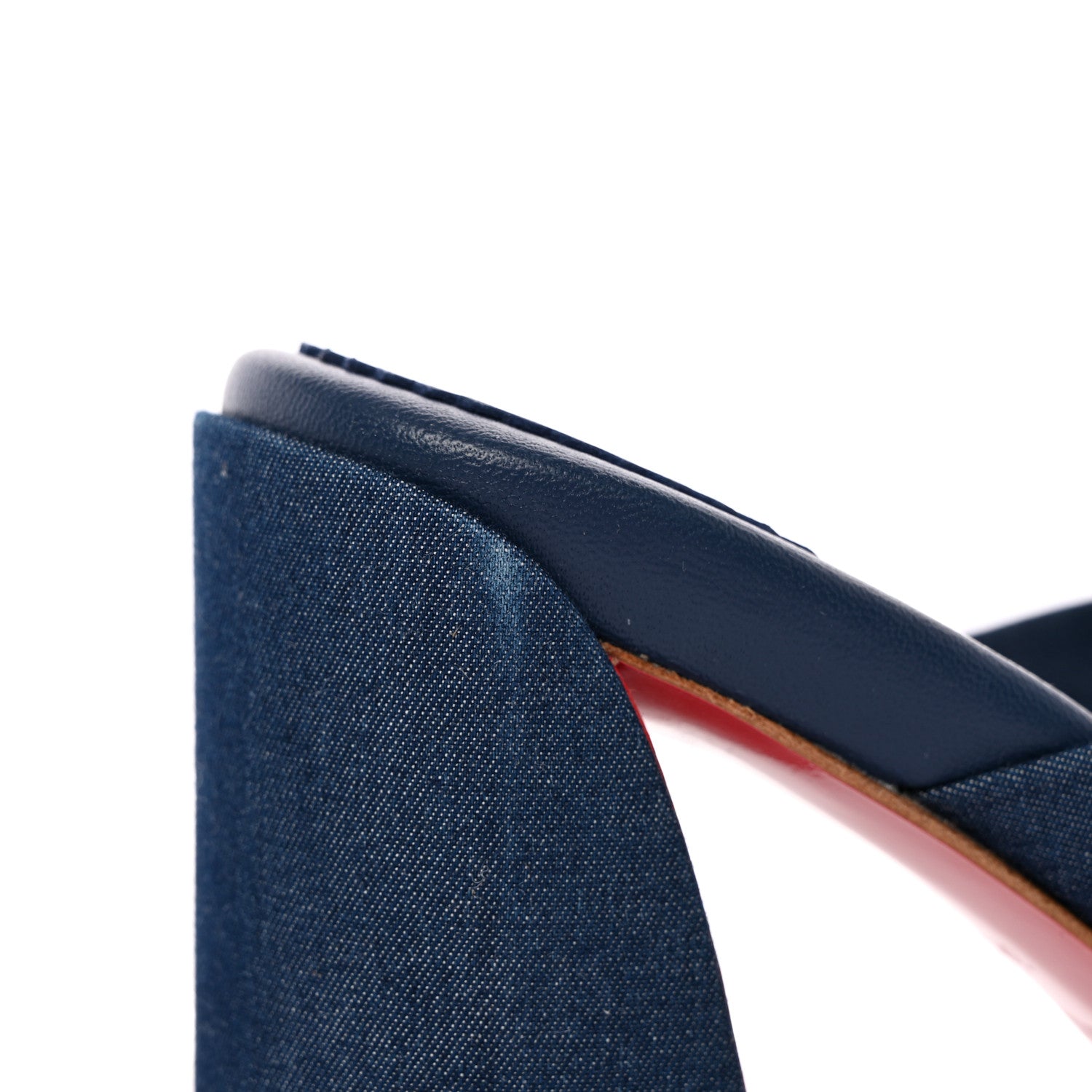 Christian Louboutin Denim Disco Club 85 Sandals 38.5 Blue 8 of 13