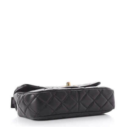 Chanel Lambskin Small Grocery By Chanel Flap Black 6 of 14
