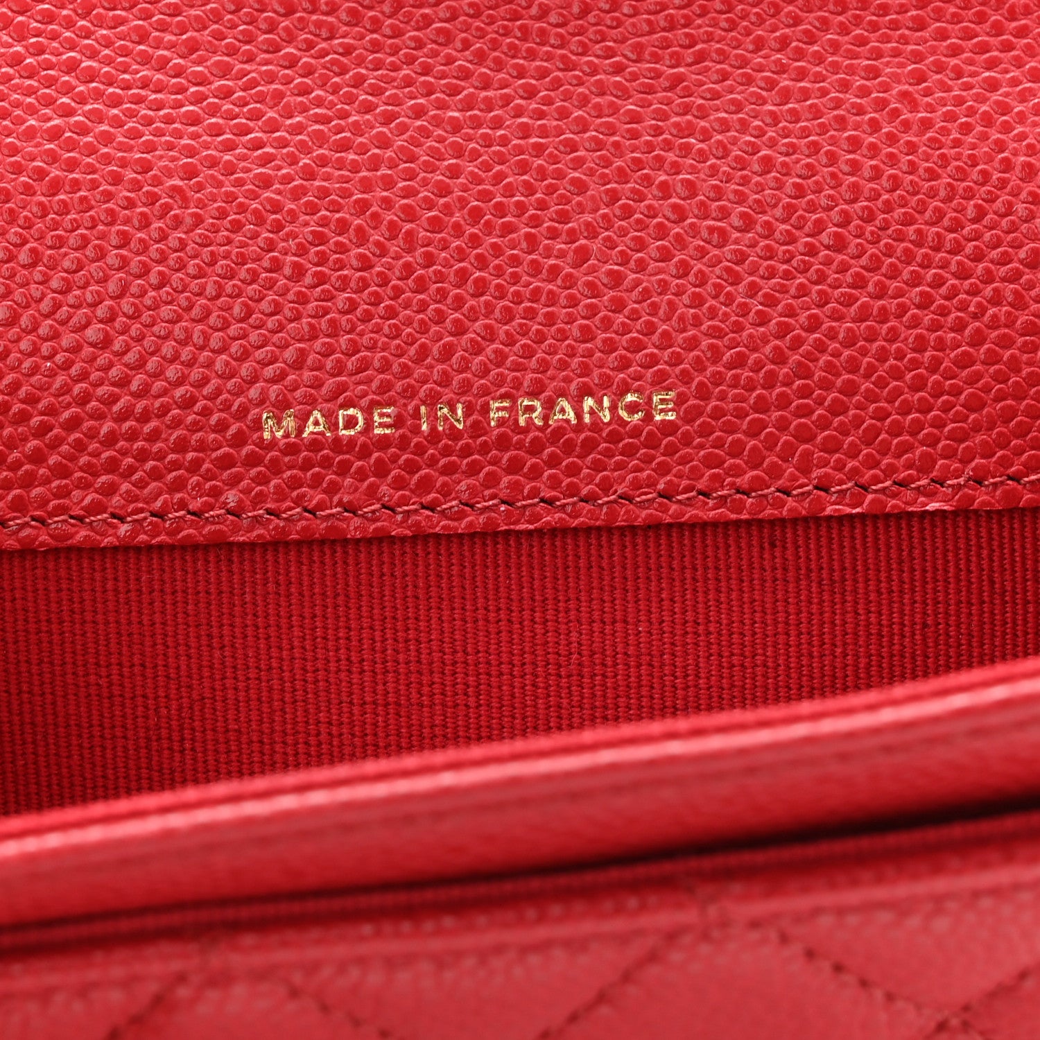 Chanel Caviar Quilted Flap Card Holder Wallet Red 7 of 9