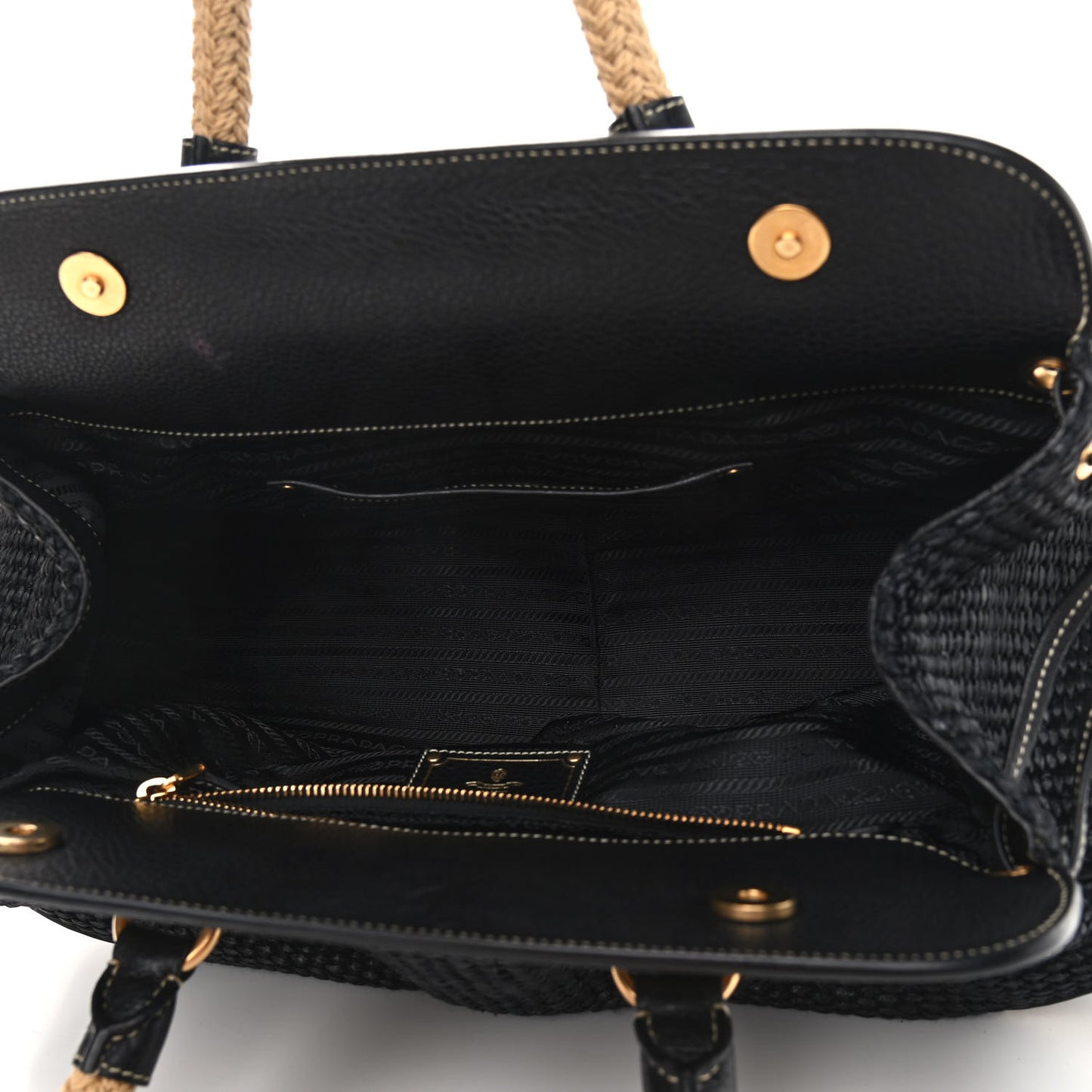 Paglia Vitello Daino Frame Satchel Black