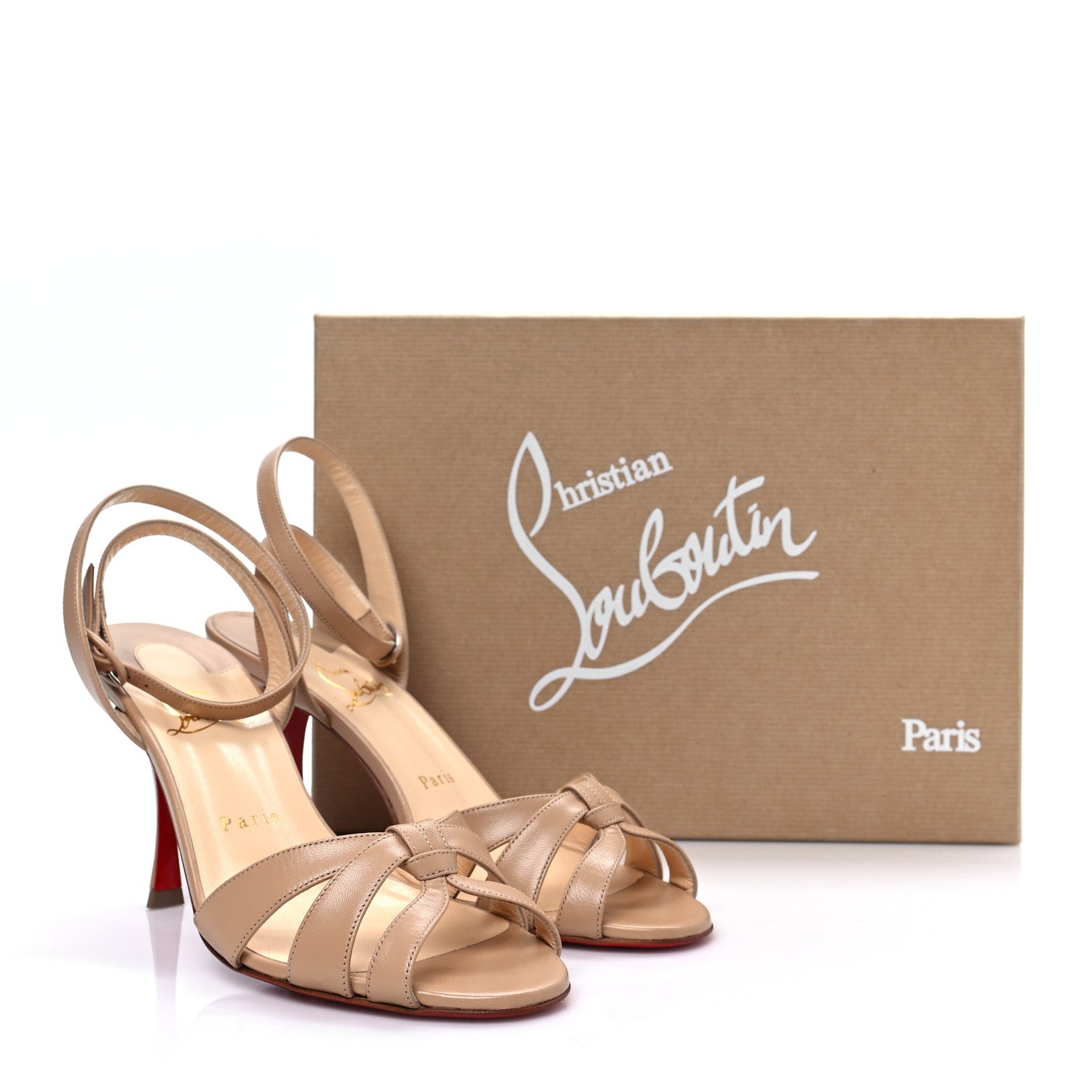 Christian Louboutin Kid Trezuma 85 Sandals 38 Nude 8 of 8