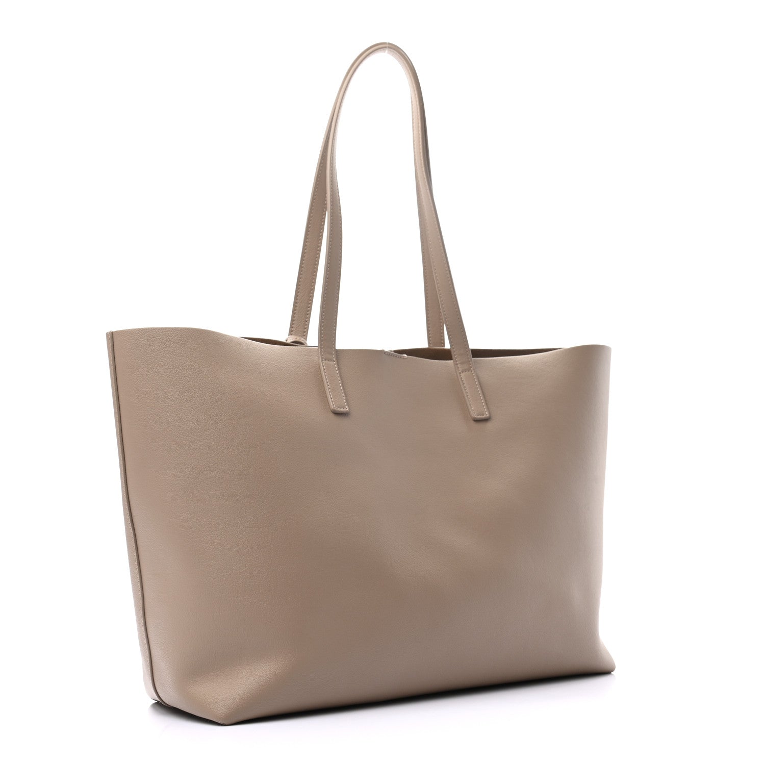 Saint Laurent Calfskin Large Shopping Tote Dark Beige 2 of 11