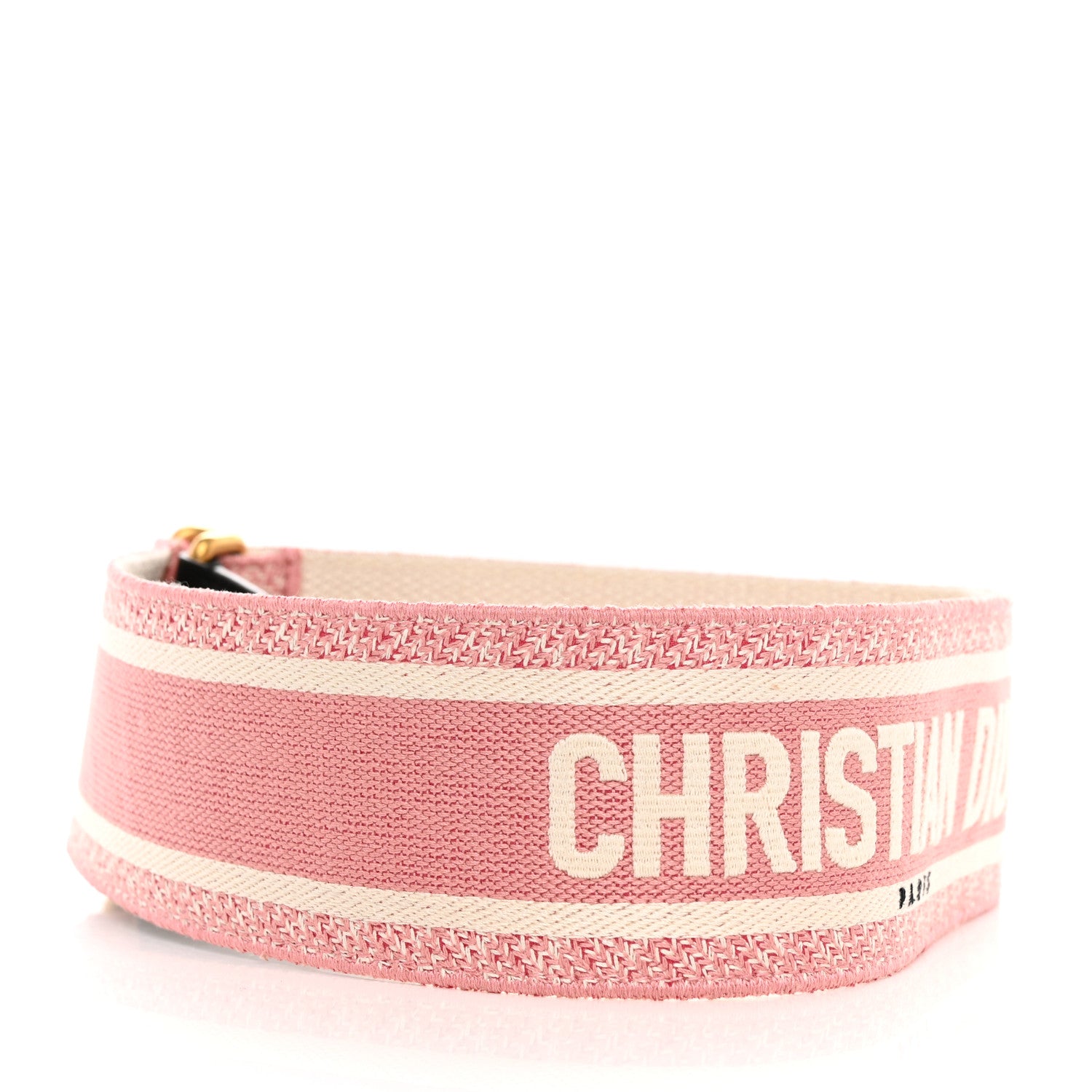 Christian Dior Canvas Embroidered Shoulder Strap Pink Beige 2 of 4