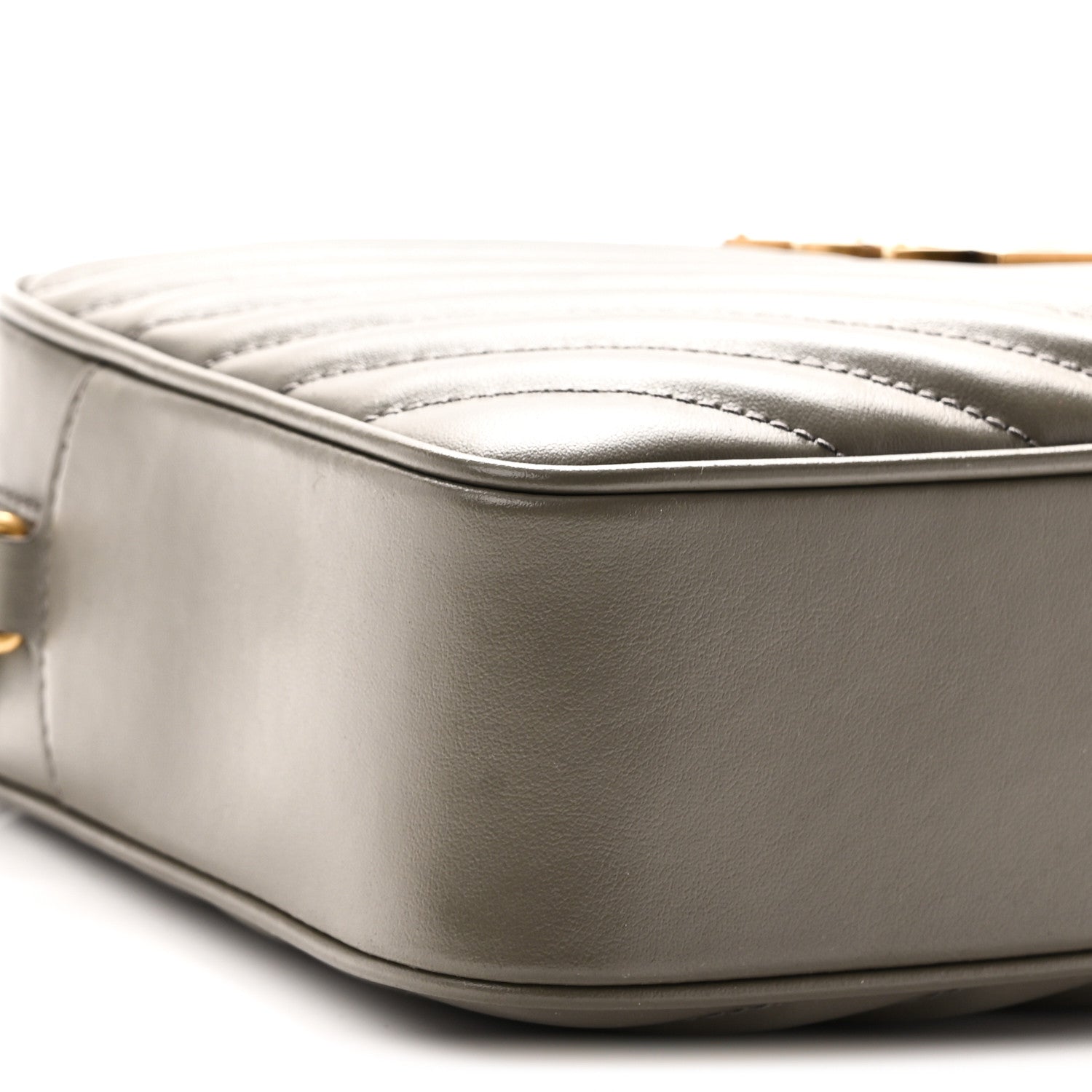 Saint Laurent Calfskin Matelasse Monogram Lou Camera Bag Dusty Grey 9 of 10