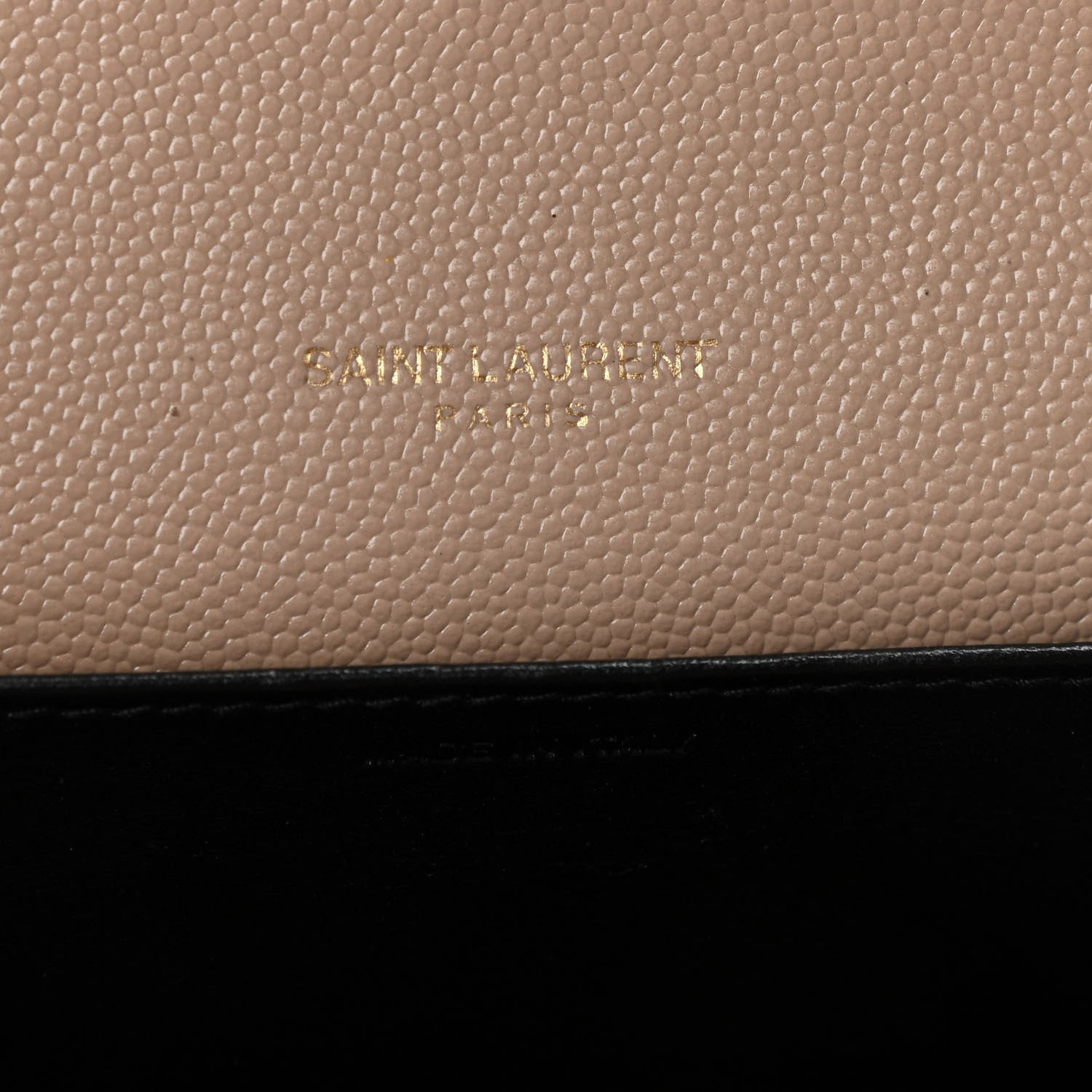 Saint Laurent Grain De Poudre Monogram Uptown Chain Wallet Nude Powder 8 of 12