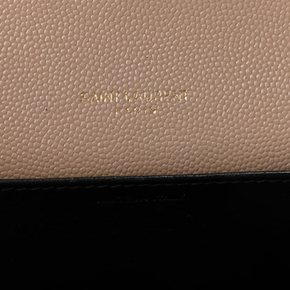 Saint Laurent Grain De Poudre Monogram Uptown Chain Wallet Nude Powder 8 of 12