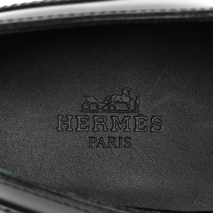 Hermes Glossed Calfskin First Oxford 37.5 Black 7 of 9