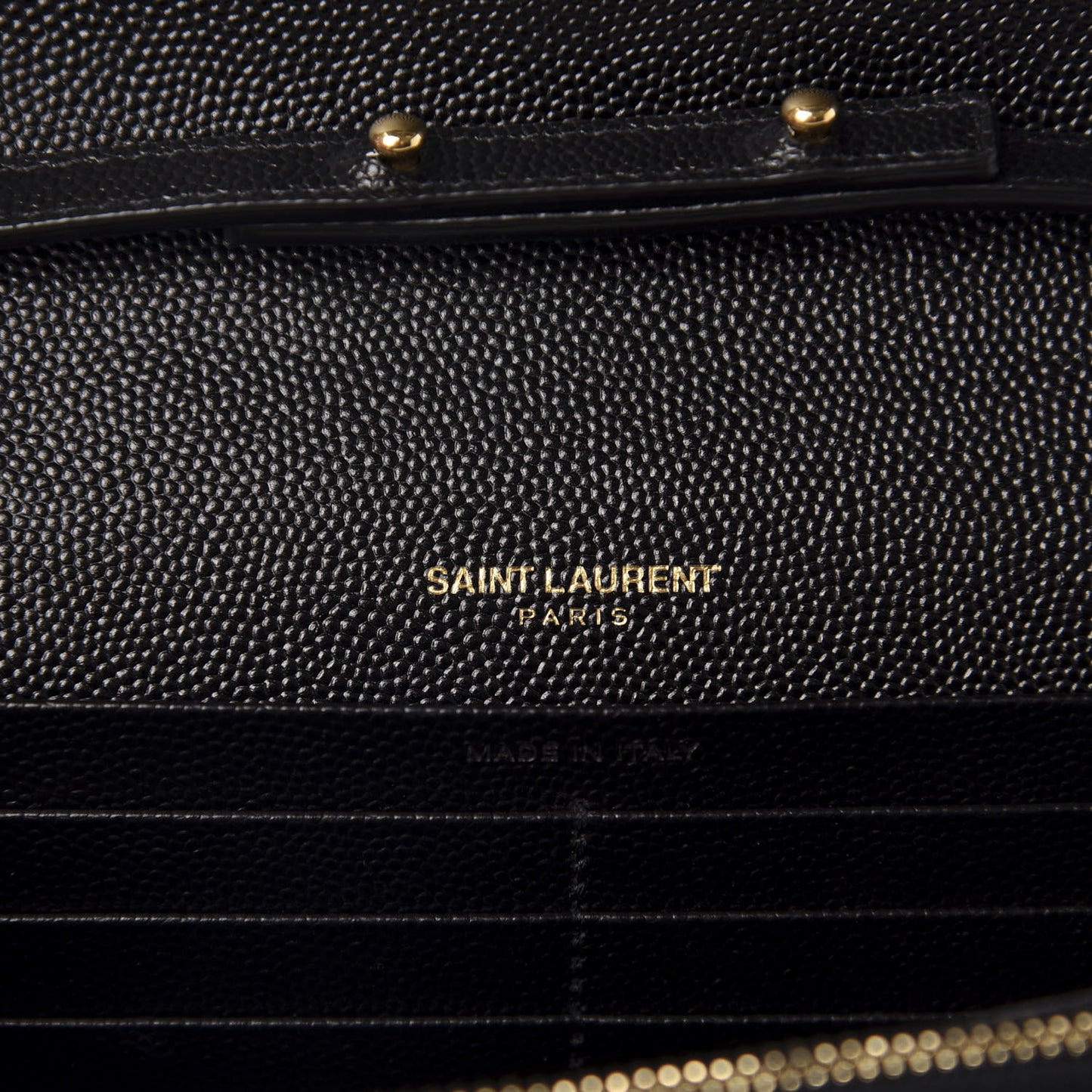 Grain De Poudre Mixed Matelasse Triquilt Monogram Chain Wallet Black