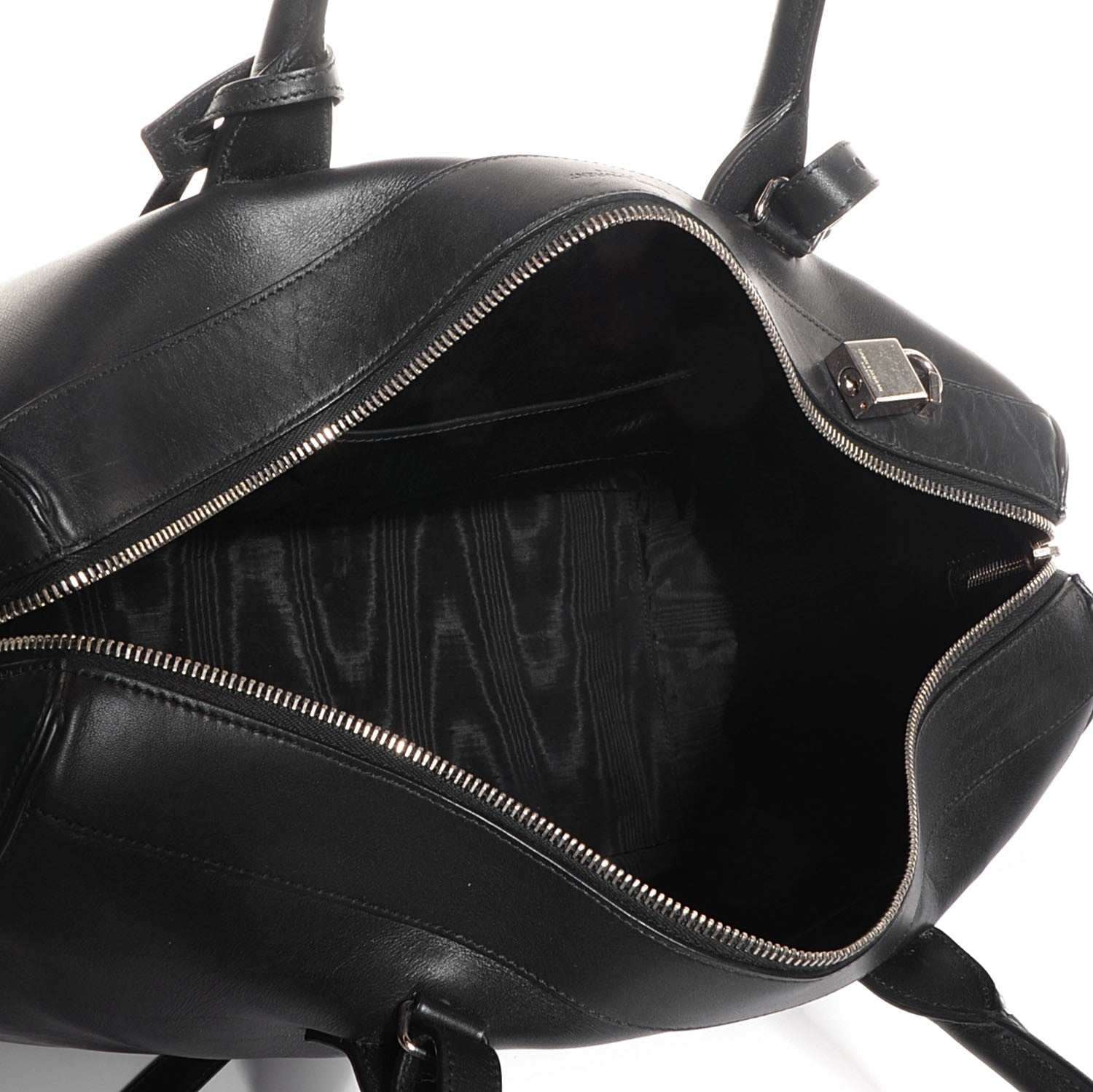Saint Laurent Calfskin Bo Rive Gauche Medium Duffle Black 6 of 9