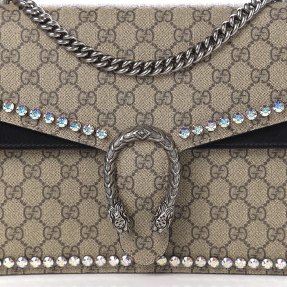 Gucci GG Supreme Monogram Crystal Medium Dionysus Shoulder Bag Black 10 of 10