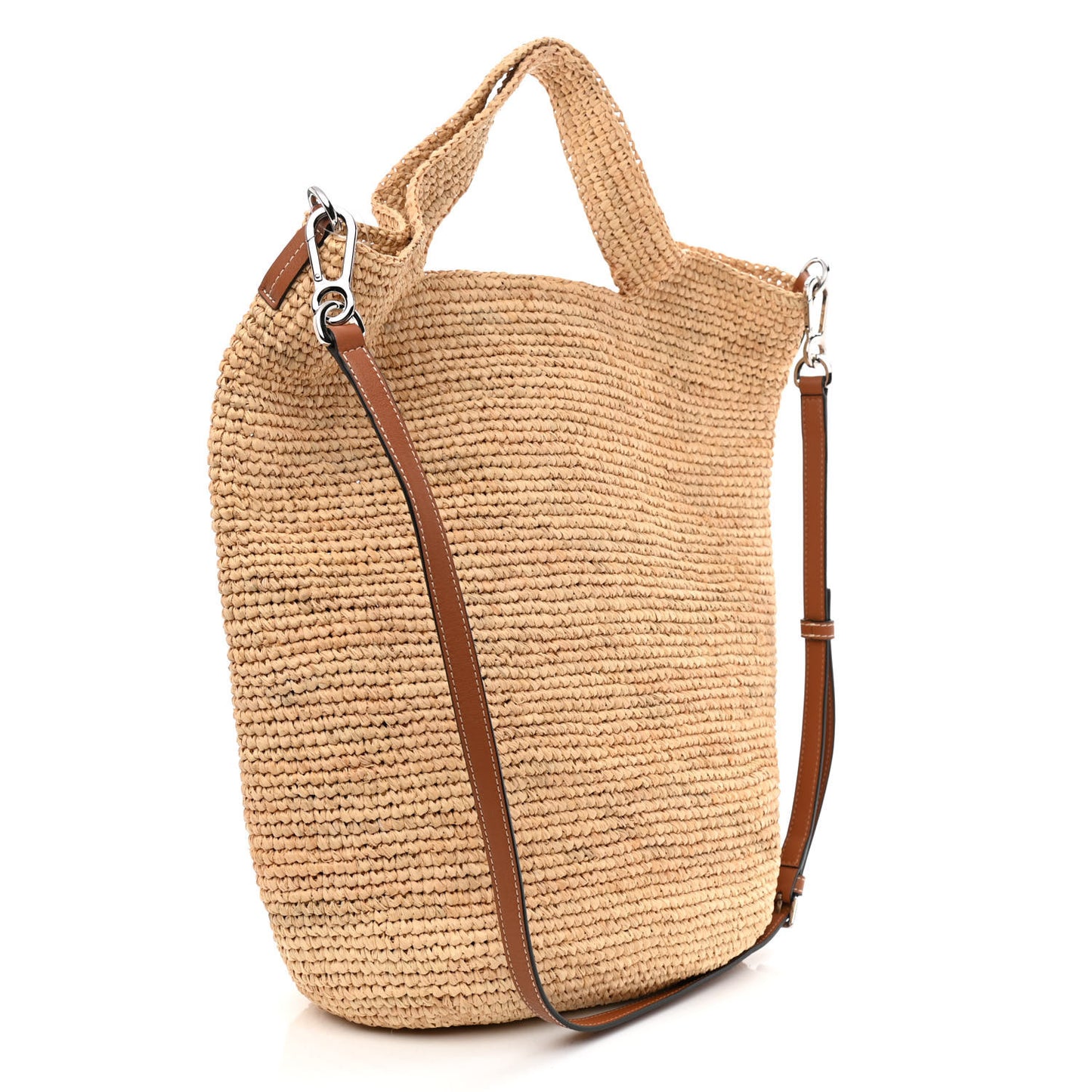 Raffia Paula's Ibiza Slit Tote Bag Natural Tan