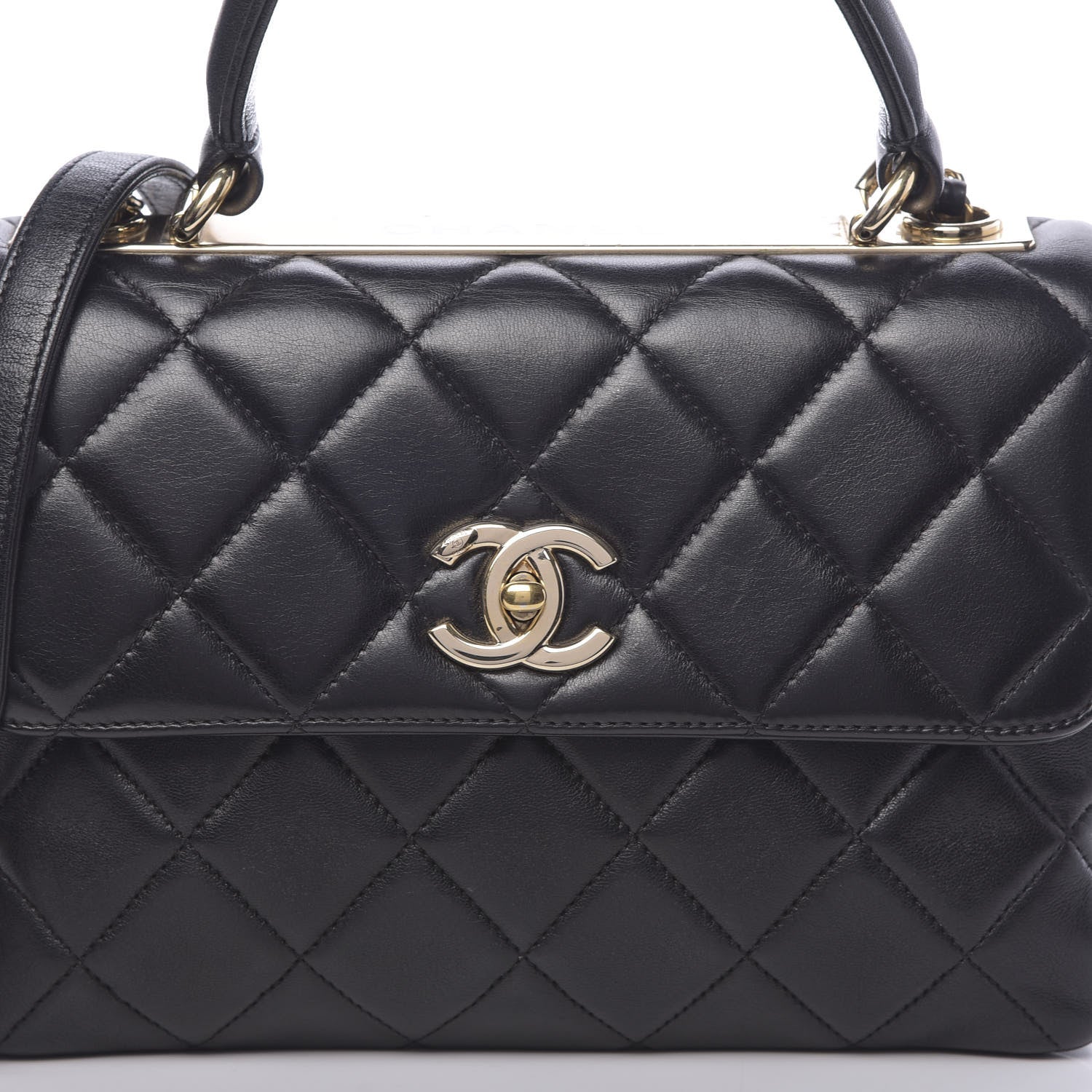 Chanel Lambskin Quilted Small Trendy CC Dual Handle Flap Bag Black 8 of 12