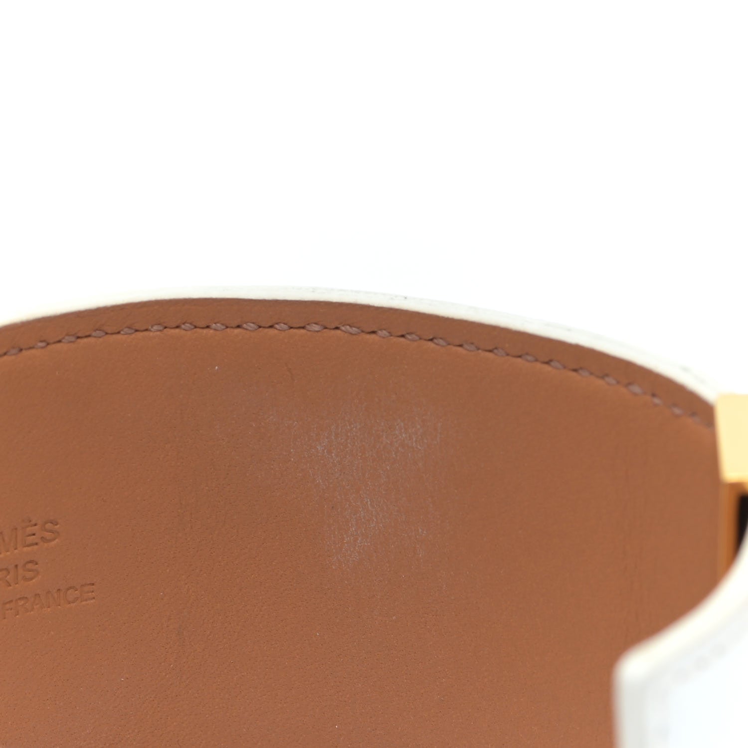 Hermes Epsom Collier de Chien CDC Bracelet S White 7 of 9