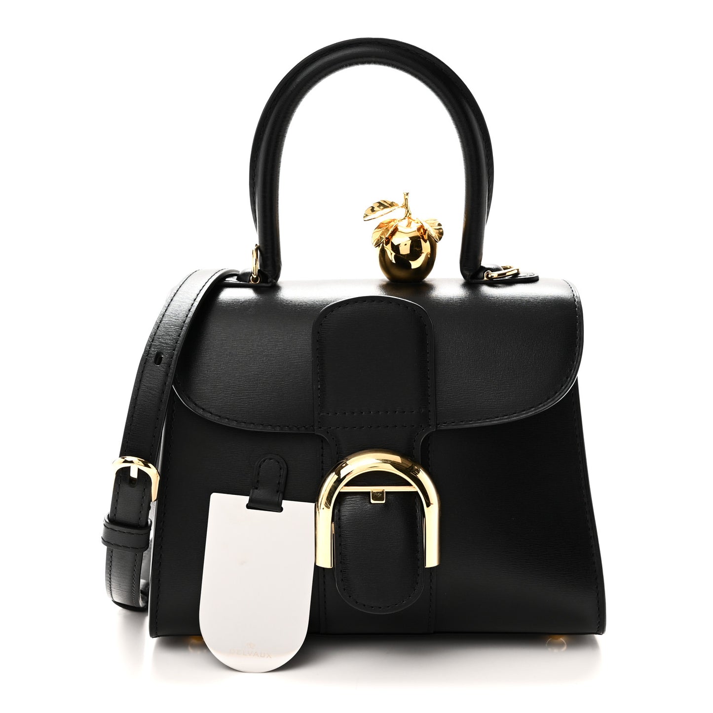 Box Calfskin Apple In The Sky Mini Brillant Satchel Black