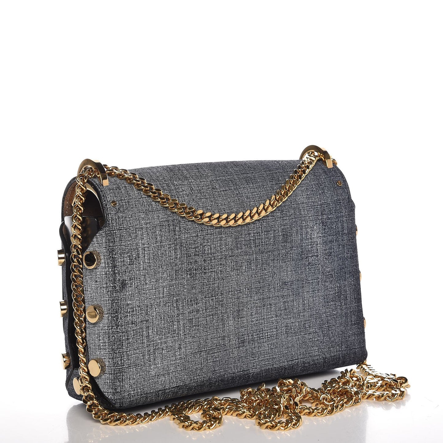 Denim Calfskin Lockett Petite Shoulder Bag Light Indigo