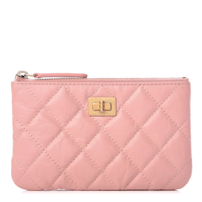 Chanel Aged Calfskin Quilted Small Reissue Cosmetic Case Light Pink 1 of 8