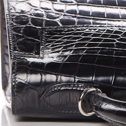 Hermes Shiny Niloticus Crocodile Kelly Sellier 32 10 of 36