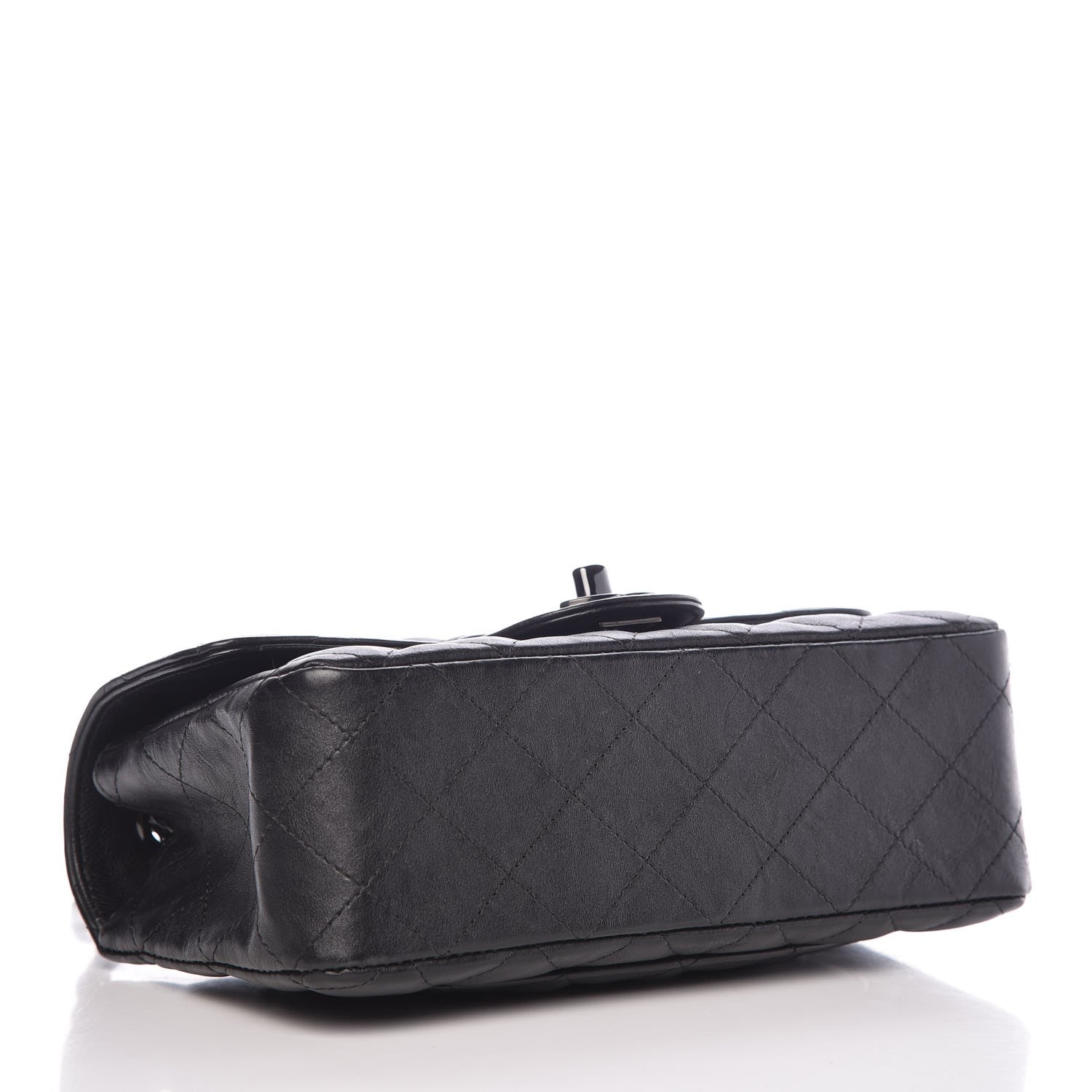 Chanel Crumpled Calfskin Quilted Mini Rectangular Flap So Black 4 of 8