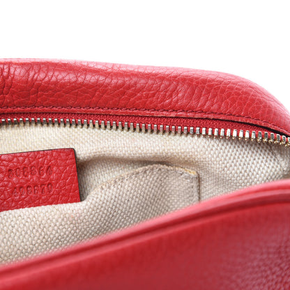 Gucci Pebbled Calfskin Small Soho Disco Bag Tabasco Red 12 of 13