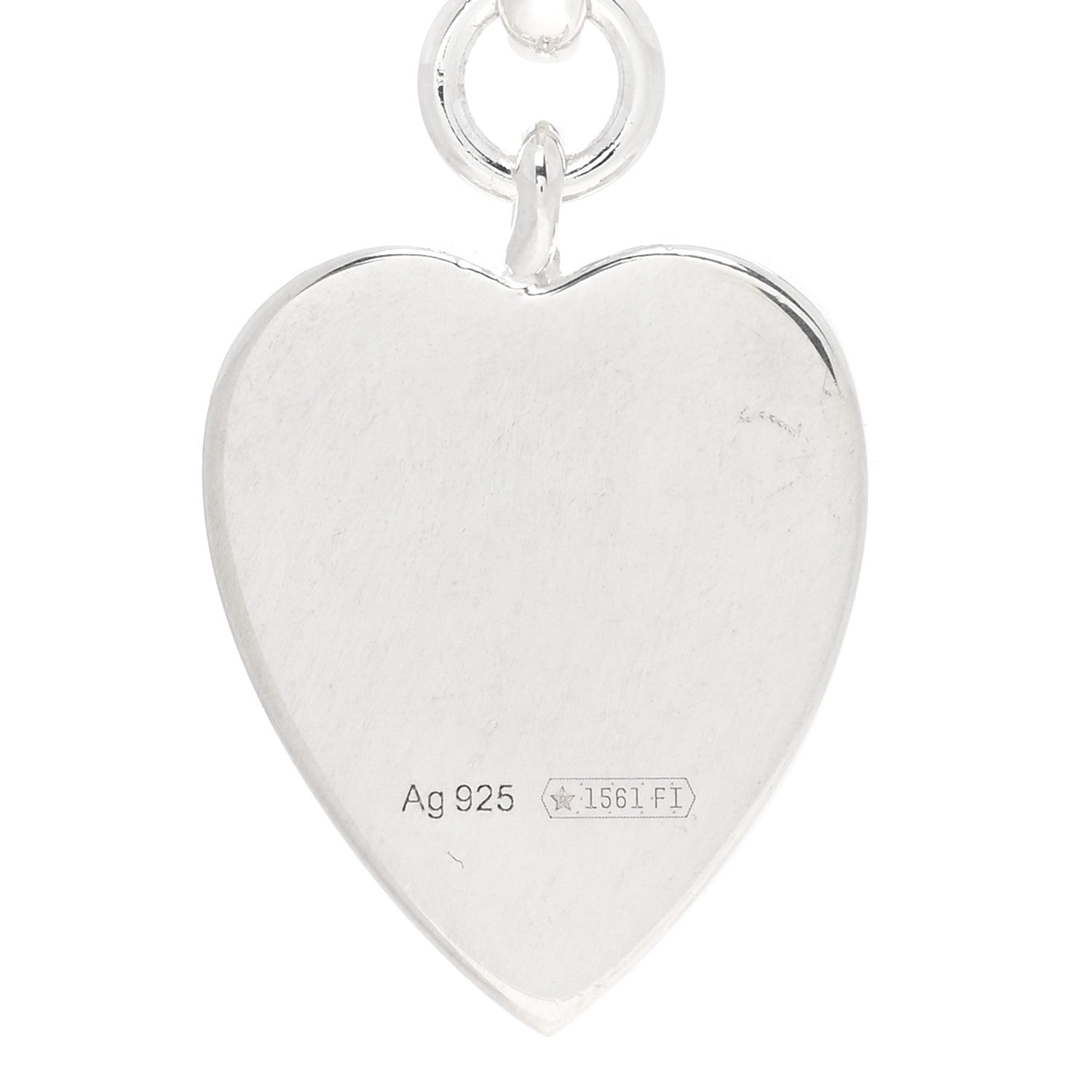 Gucci Sterling Silver Trademark Heart Drop Earrings 3 of 4