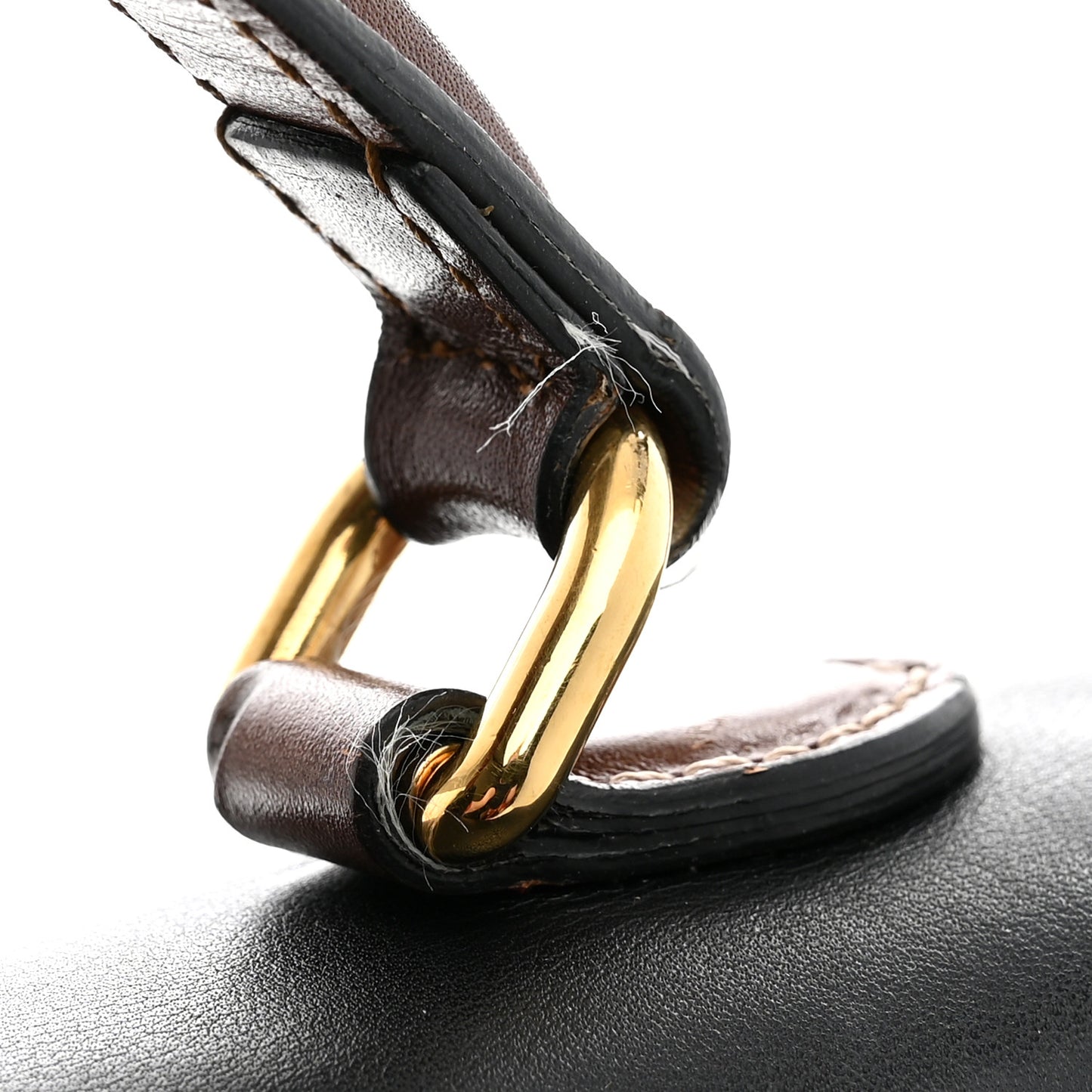 GG Supreme Monogram Calfskin Medium Padlock Top Handle Bag Beige Black Cuir