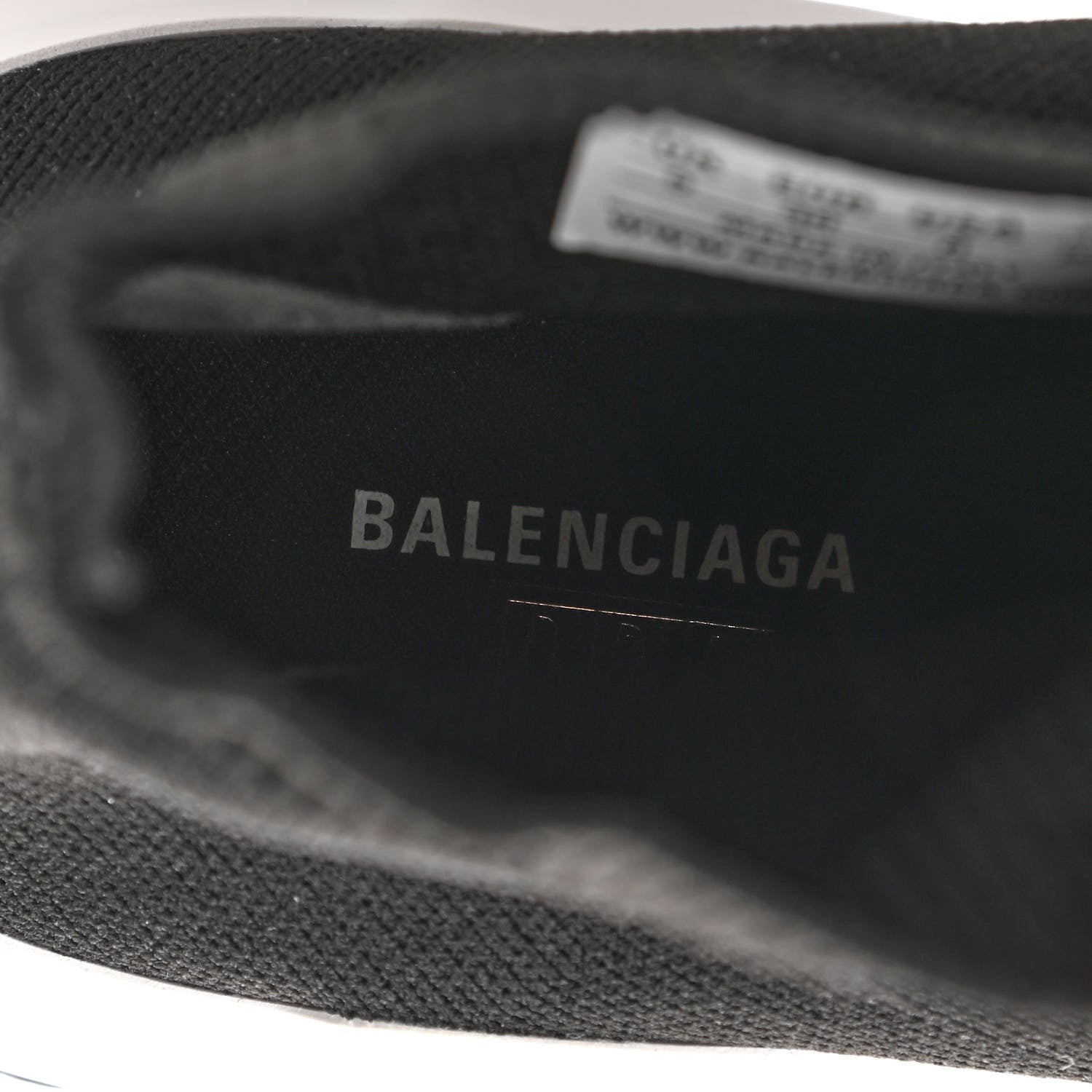 Balenciaga Neoprene Knit Womens Speed Sneakers 38 Black White 7 of 9