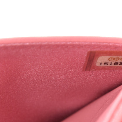 Chanel Lambskin Camellia Embossed Wallet On Chain WOC Pink 10 of 11