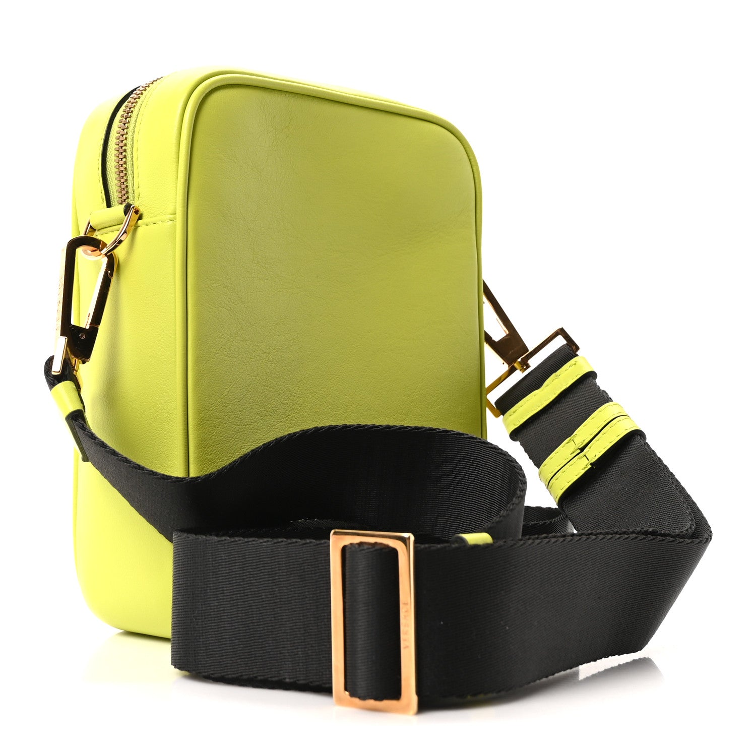 Versace Calfksin Medusa Biggie Messenger Bag Citron 3 of 10