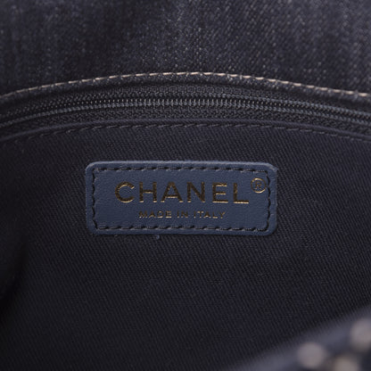 Chanel Denim Quilted Medium Denim Trip Single Flap Blue 6 of 10