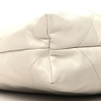Chanel Shiny Calfskin Quilted Chanel 22 White 11 of 12