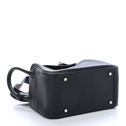 Hermes Taurillon Clemence Mini Lindy 20 Black 4 of 9