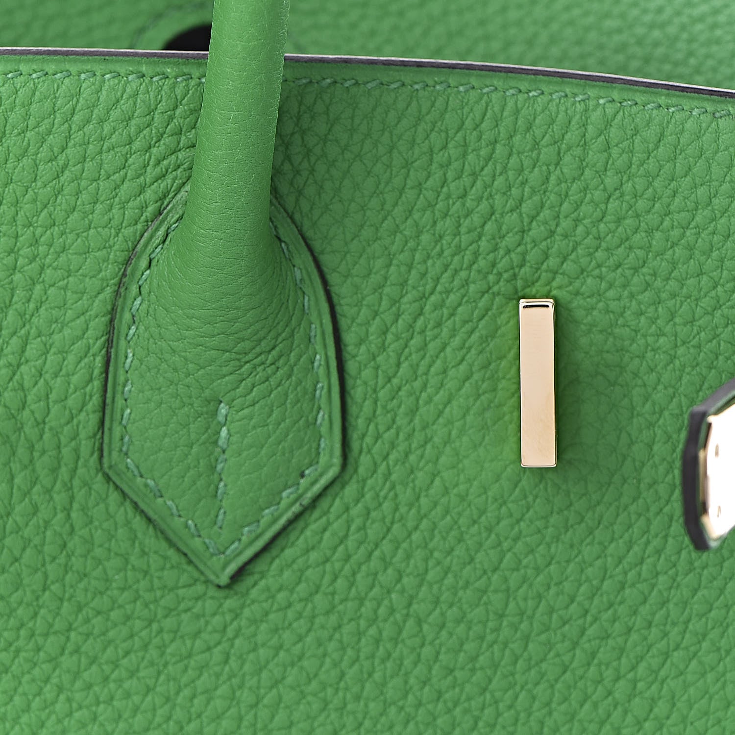 Hermes Togo Bi Color Horseshoe Birkin 25 Bambou Bleu Nuit 30 of 37