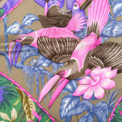 Hermes Silk Vintage Tropiques Scarf 90 4 of 5