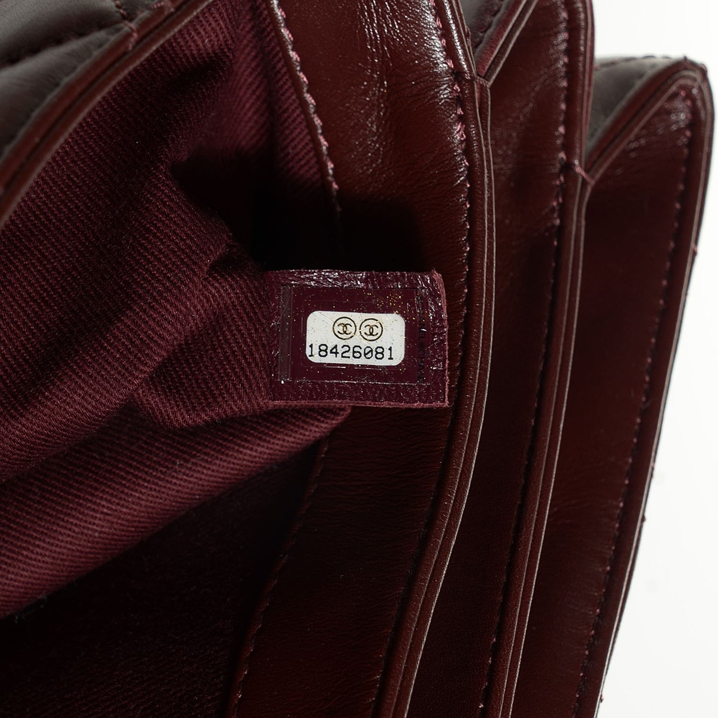 Calfskin Quilted Medium Soft Elegance Flap Burgundy