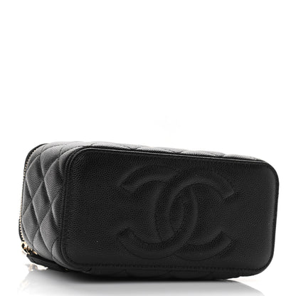 Chanel Caviar Quilted Small Vanity Case With Chain Black 4 of 12