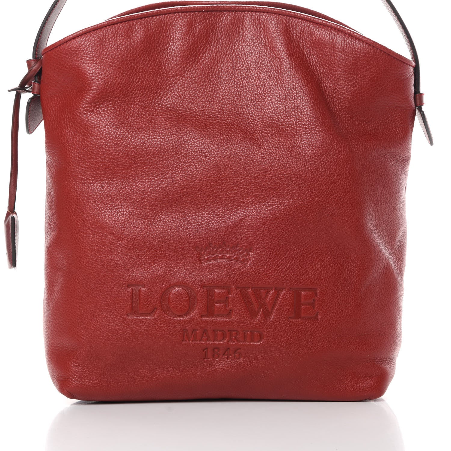 Loewe Calfskin Logo Shoulder Bag Red 8 of 10